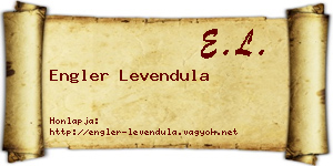 Engler Levendula névjegykártya